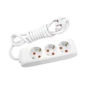  Viko Multi-Let Beyaz Üçlü Grup Priz Anahtarlı Topraklı Kablolu Çocuk Korumalı 2 Mt