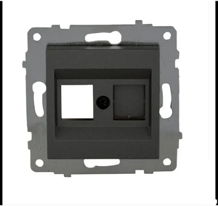 OVİVO METALİK SİYAH DATA PRİZİ JAKSIZ MEKANİZMA 