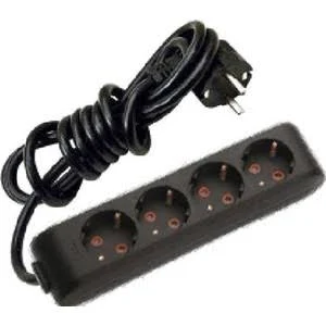 Viko Multi-Let Siyah Dörtlü Priz Topraklı 2 mt