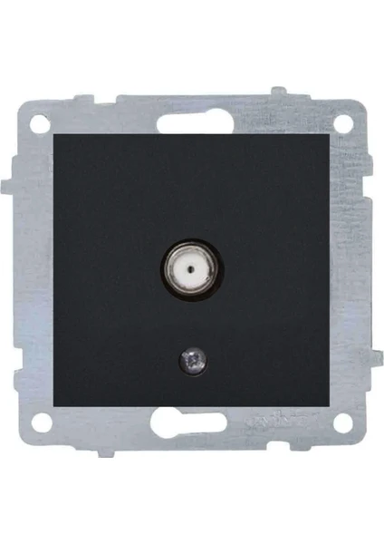 OVİVO METALİK SİYAH F KONNEKTÖR UYDU PRİZİ MEKANİZMASI 