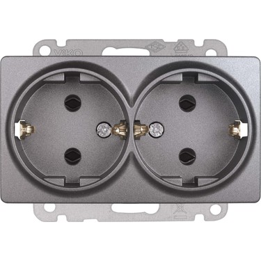 Viko Linnera Life Antrasit İkili Topraklı Priz Mekanizması 
