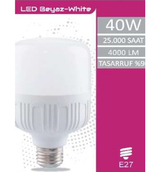 KİALED 40W KRİSTAL TORCH AMPUL BEYAZ