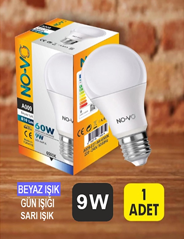 NOVO 9W 6500K BEYAZ LED AMPUL