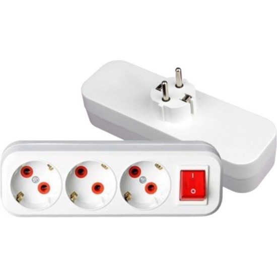 TİMSAL 3LÜ ANAHTARLI GOLYAT BEYAZ