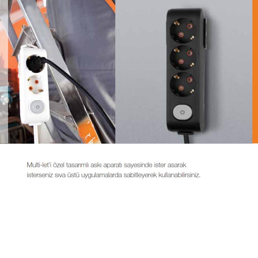 TİMSAL 3LÜ ANAHTARLI GOLYAT SİYAH