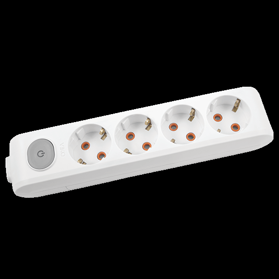 Viko Multi-Let Beyaz Dörtlü Anahtarlı Grup Priz Topraklı Kablolu Çocuk Korumalı  Klemensli 