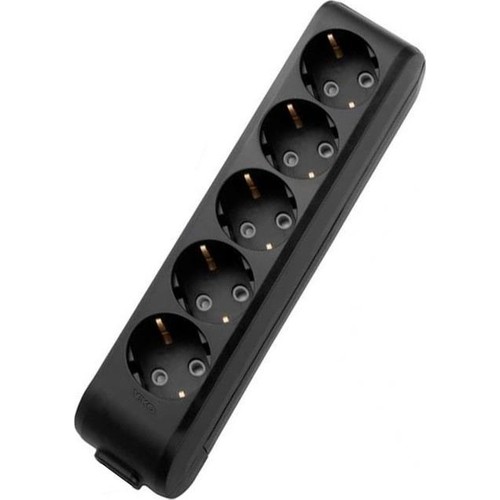 Viko Multi-let 5'li Grup Priz Topraklı Çocuk Korumalı Klemensli Siyah